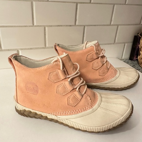 SOREL 8.5 Out n about Melon waterproof full grain leather upper woman boot - Picture 2 of 13